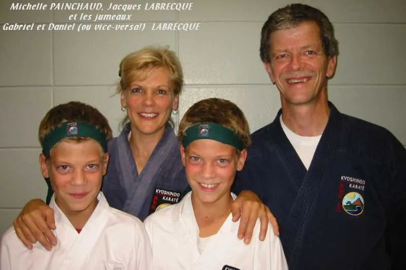 Michelle Painchaud, Jacques Labrecque et les jumeaux Gabriel et Daniel